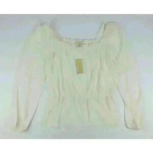 NWT $88 Michael Kors Womens M Off -the-shoulder Top